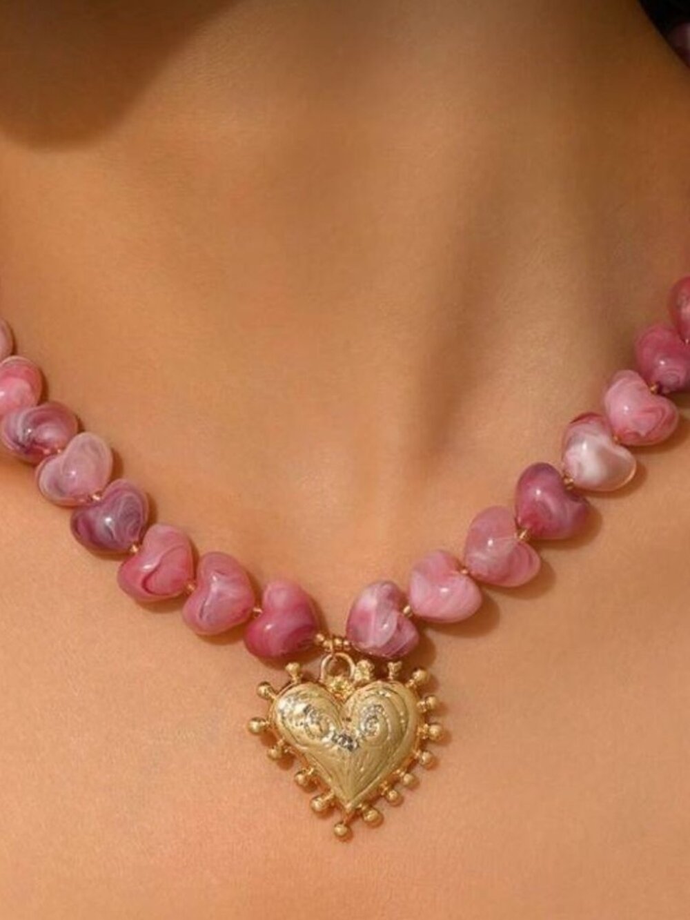 Pink Heartnecklace 2077